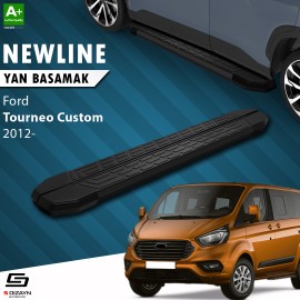 S-Dizayn Ford Tourneo Custom Kısa Şase NewLine Siyah Yan Basamak 209 Cm 2012 Üzeri