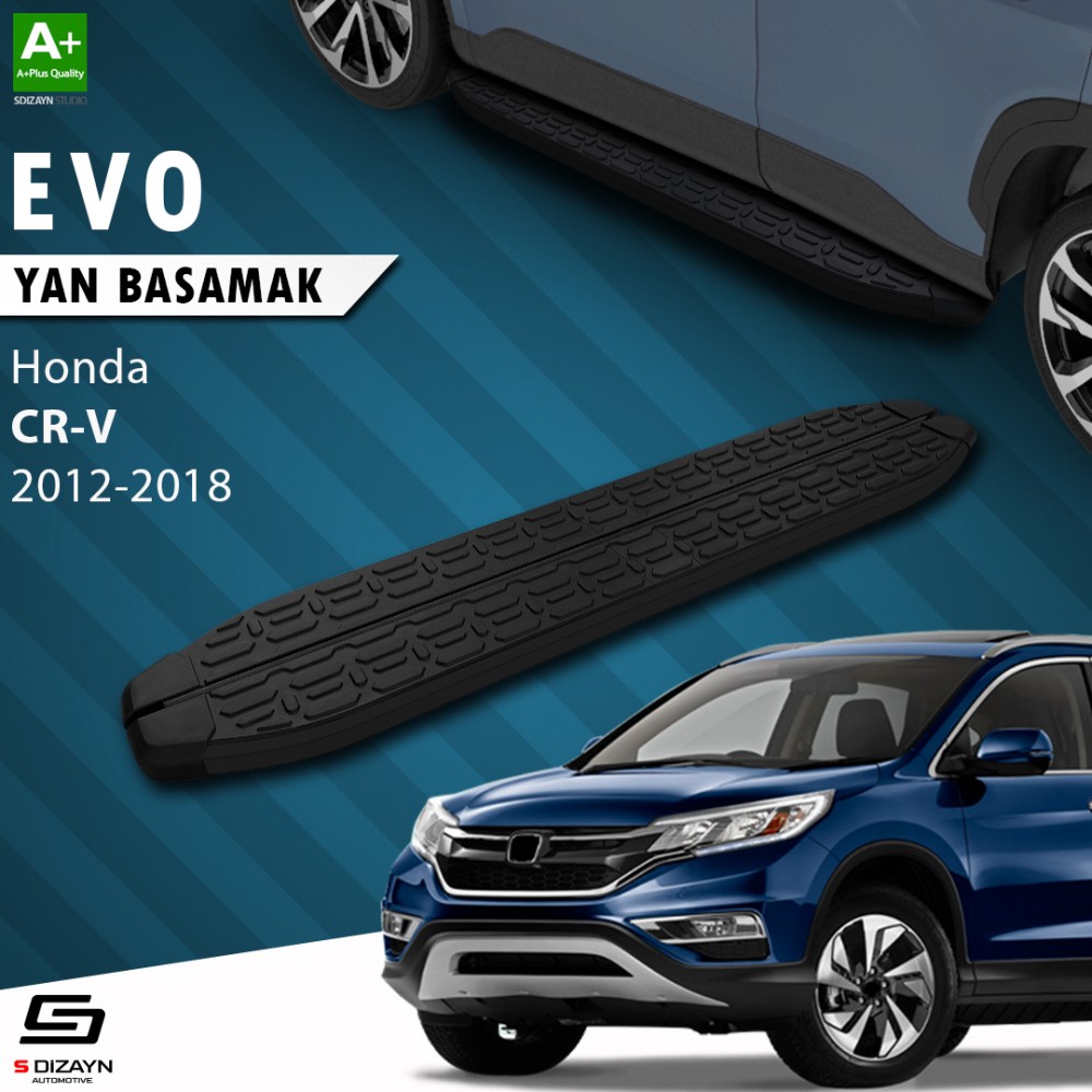 S-Dizayn Honda CR-V 4 Evo Siyah Yan Basamak 173 Cm 2012-2018