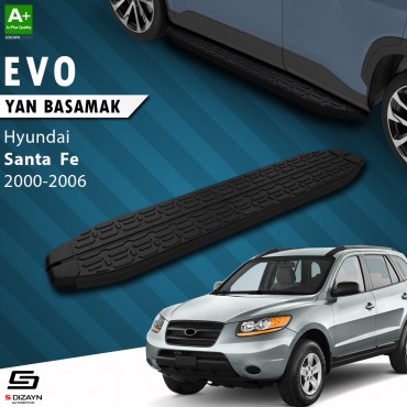 S-Dizayn Hyundai Santa Fe Evo Siyah Yan Basamak 163 Cm 2000-2006