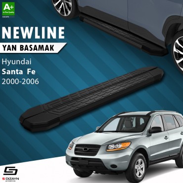 S-Dizayn Hyundai Santa Fe NewLine Siyah Yan Basamak 169 Cm 2000-2006