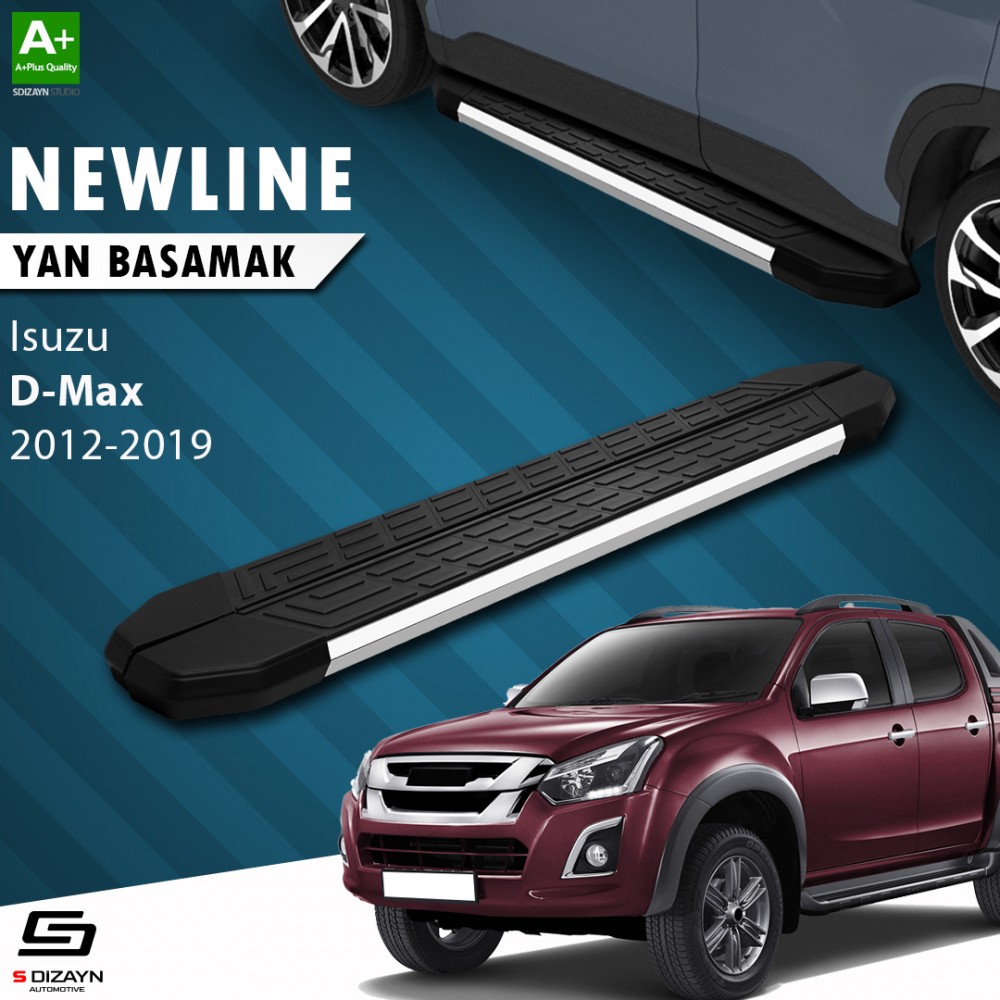 S-Dizayn Isuzu D-Max 2 NewLine Krom Yan Basamak 203 Cm 2012-2019