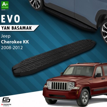 S-Dizayn Jeep Cherokee KK Evo Siyah Yan Basamak 153 Cm 2008-2012
