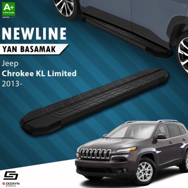 S-Dizayn Jeep Cherokee KL NewLine Siyah Yan Basamak 173 Cm 2013 Üzeri