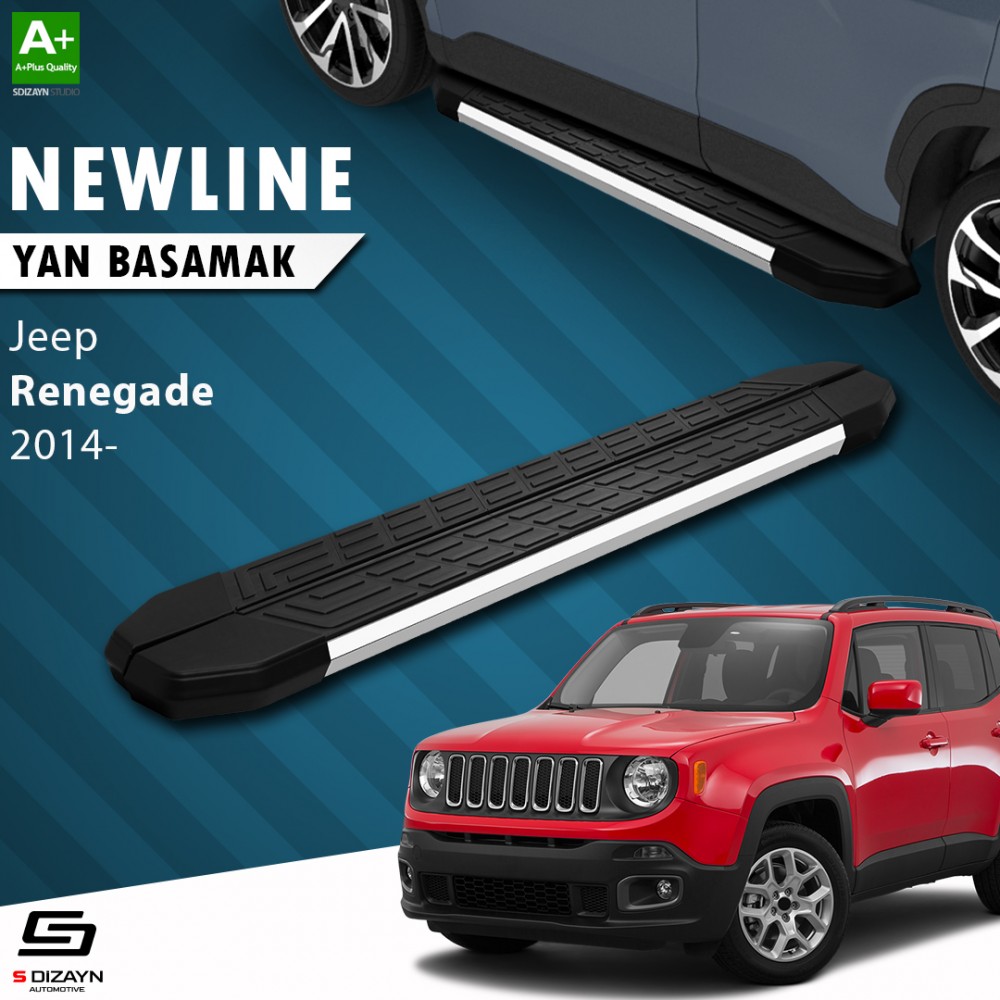 S-Dizayn Jeep Renegade NewLine Krom Yan Basamak 173 Cm 2014 Üzeri