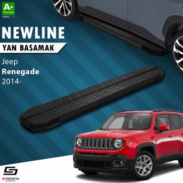 S-Dizayn Jeep Renegade NewLine Siyah Yan Basamak 173 Cm 2014 Üzeri