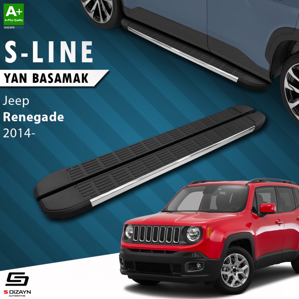 S-Dizayn Jeep Renegade S-Line Krom Yan Basamak 173 Cm 2014 Üzeri