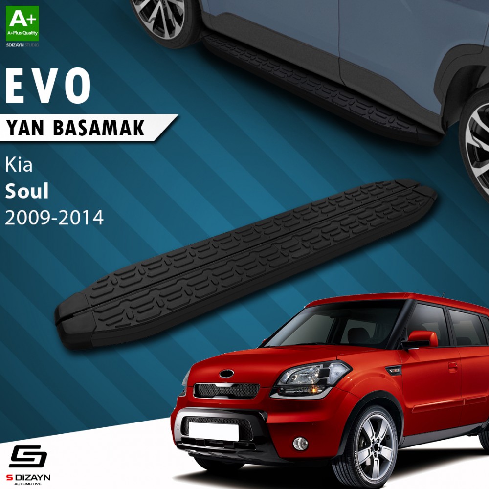 S-Dizayn Kia Soul Evo Siyah Yan Basamak 173 Cm 2009-2014
