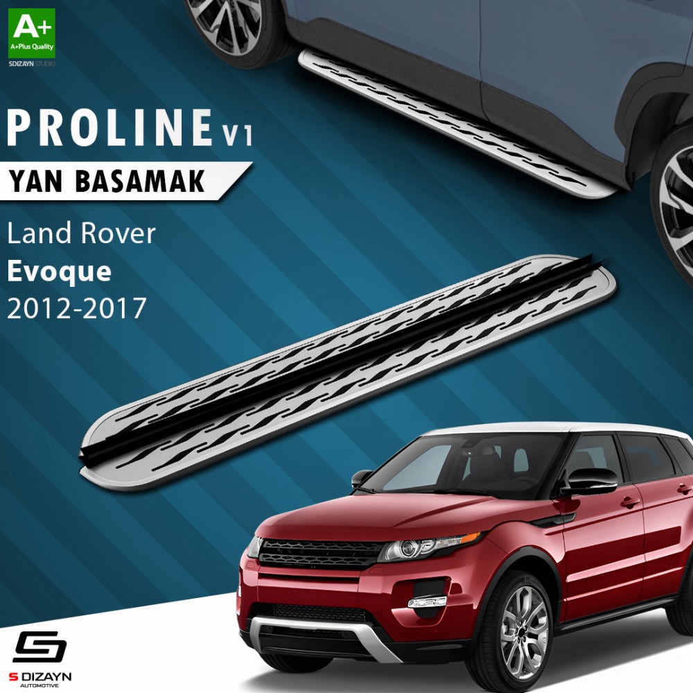 S-Dizayn Land Rover Range Rover Evoque OEM Still Pro V2 Aluminyum Yan Basamak 173 Cm 2012-2017 A+ Kalite