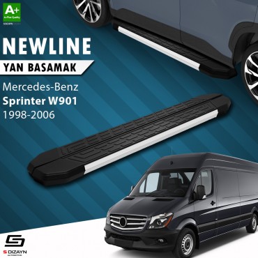 S-Dizayn Mercedes Sprinter W901 Orta Şase NewLine Aluminyum Yan Basamak 269 Cm 1998-2006