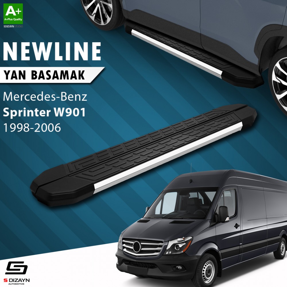 S-Dizayn Mercedes Sprinter W901 Orta Şase NewLine Krom Yan Basamak 269 Cm 1998-2006