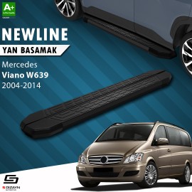 S-Dizayn Mercedes Viano W639 Uzun Şase NewLine Siyah Yan Basamak 259 Cm 2004-2014