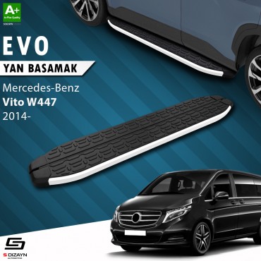 S-Dizayn Mercedes Vito W447 Kısa Şase Evo Aluminyum Yan Basamak 233 Cm 2014 Üzeri