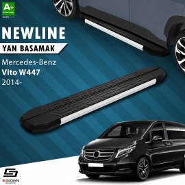 S-Dizayn Mercedes Vito W447 Uzun Şase NewLine Aluminyum Yan Basamak 259 Cm 2014 Üzeri