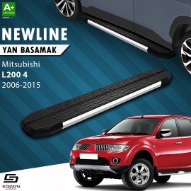 S-Dizayn Mitsubishi L200 4 NewLine Krom Yan Basamak 193 Cm 2006-2011