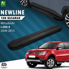 S-Dizayn Mitsubishi L200 4 NewLine Siyah Yan Basamak 193 Cm 2006-2011