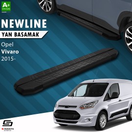 S-Dizayn Opel Vivaro B Kısa Şase NewLine Siyah Yan Basamak 229 Cm 2015 Üzeri