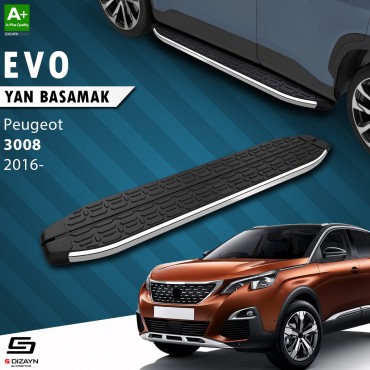 S-Dizayn Peugeot 3008 2 Evo Krom Yan Basamak 183 Cm 2016 Üzeri