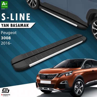 S-Dizayn Peugeot 3008 2 S-Line Aluminyum Yan Basamak 183 Cm 2016 Üzeri