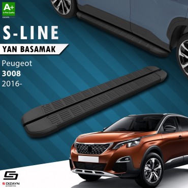 S-Dizayn Peugeot 3008 2 S-Line Siyah Yan Basamak 183 Cm 2016 Üzeri