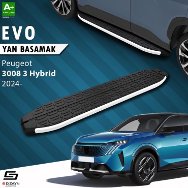 S-Dizayn Peugeot 3008 3 Hybrid Evo Aluminyum Yan Basamak 183 Cm 2024 Üzeri A+ Kalite