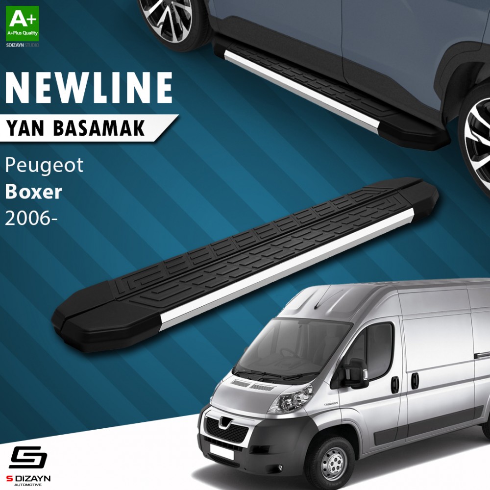 S-Dizayn Peugeot Boxer 3 Orta Şase NewLine Krom Yan Basamak 253 Cm 2006 Üzeri