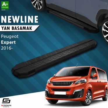 S-Dizayn Peugeot Expert 3 Kısa Şase NewLine Siyah Yan Basamak 213 Cm 2016 Üzeri