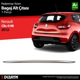 S-Dizayn Renault Clio 4 HB Krom Bagaj Alt Çıtası 2012 Üzeri