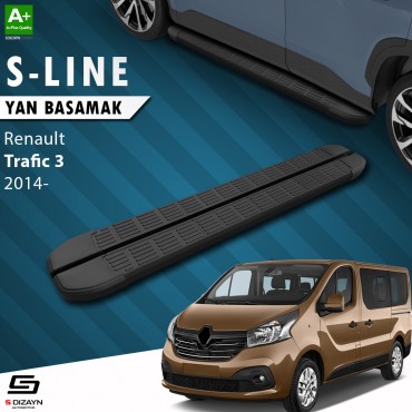 S-Dizayn Renault Trafic 3 Long Chassis S-Line Black Side Step 263 Cm 2014 Onwards
