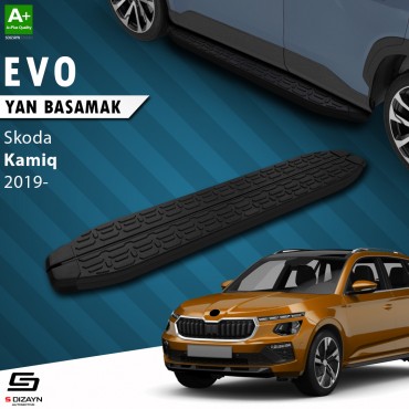 S-Dizayn Skoda Kamiq Evo Black Side Steps Over 183 Cm 2019