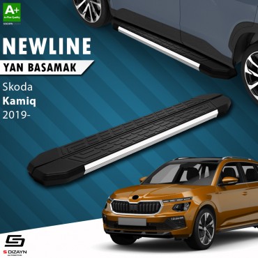 S-Dizayn Skoda Kamiq NewLine Chrome Side Step 183 Cm Above 2019