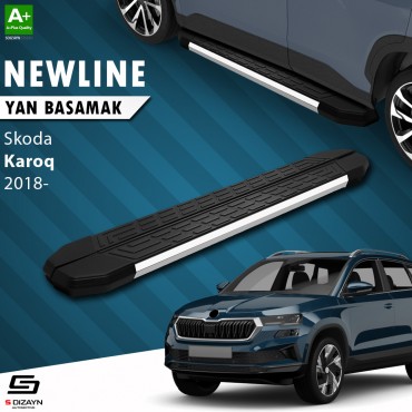S-Dizayn Skoda Karoq NewLine Chrome Side Step 179 Cm Above 2018