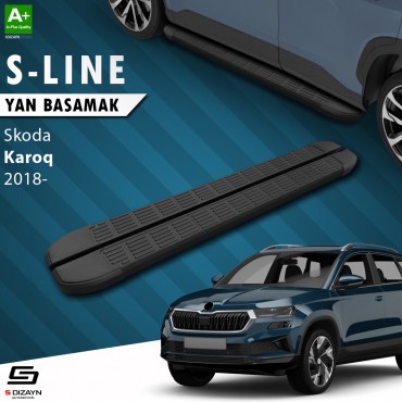 S-Dizayn Skoda Karoq S-Line Black Side Step 173 Cm Above 2018