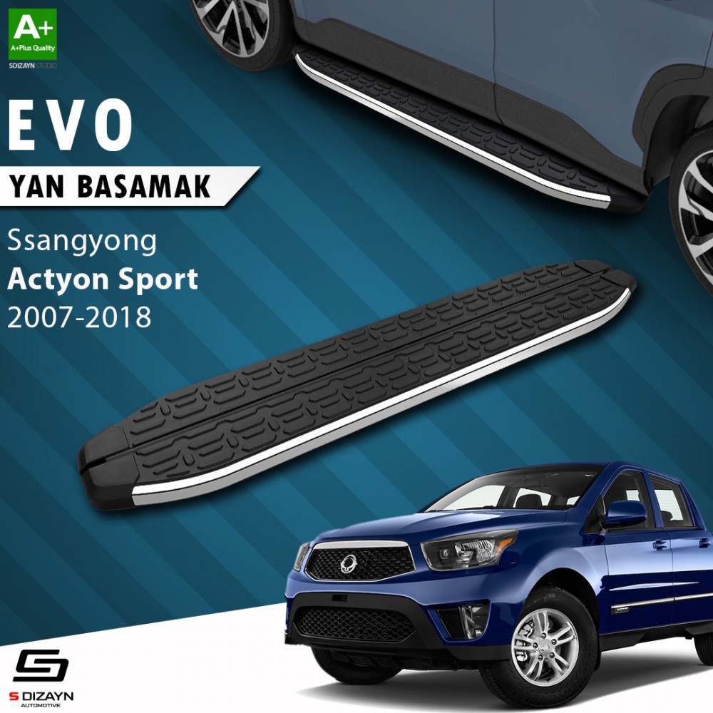 S-Dizayn Ssangyong Actyon Sports Evo Krom Yan Basamak 203 Cm 2007-2018