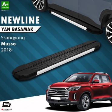 S-Dizayn Ssangyong Musso NewLine Aluminum Side Step 203 Cm Above 2018