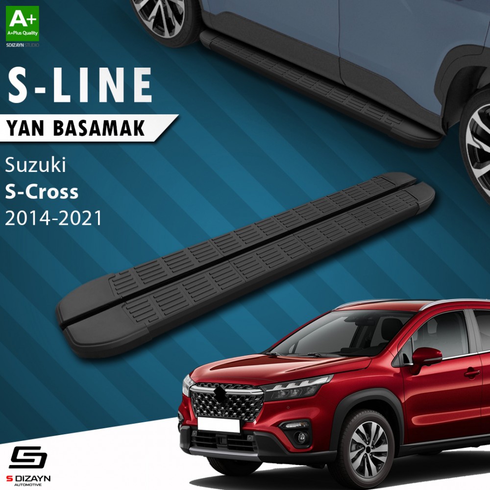 S-Dizayn Suzuki SX4 2 S-Cross S-Line Siyah Yan Basamak 173 Cm 2014-2021