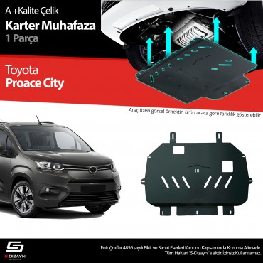 S-Dizayn Toyota Proace City Çelik Karter Muhafaza 2018 Üzeri A+ Kalite