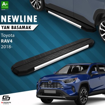 S-Dizayn Toyota RAV 4 5 NewLine Chrome Side Step 173 Cm Above 2018