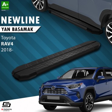S-Dizayn Toyota RAV 4 5 NewLine Black Side Step 173 Cm Above 2018