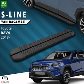 S-Dizayn Toyota RAV 4 5 S-Line Black Side Step 173 Cm Above 2018