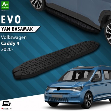 S-Dizayn VW Caddy 4 Evo Black Side Step 193 Cm Over 2020