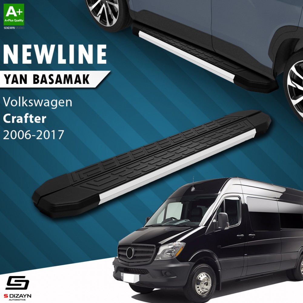 S-Dizayn VW Crafter Van NewLine Aluminum Side Step 269 Cm 2006-2017