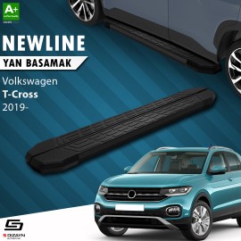 S-Dizayn VW T-Cross NewLine Black Side Step 179 Cm Above 2019