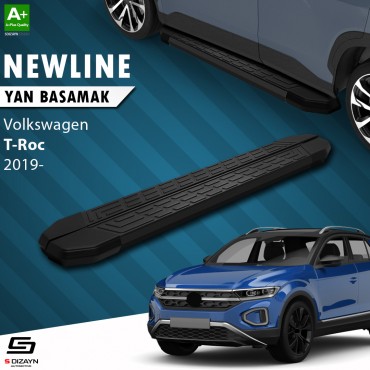 S-Dizayn VW T-Roc NewLine Black Side Step 179 Cm Above 2019