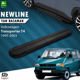S-Dizayn VW Transporter T4 Kısa Şase NewLine Siyah Yan Basamak 213 Cm 1995-2003