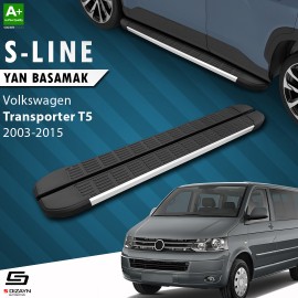 S-Dizayn VW Transporter T5 Uzun Şase S-Line Aluminyum Yan Basamak 253 Cm 2003-2015