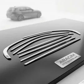 BMW 1 Serisi F20 HB Krom Cam Çerçevesi (8 Parça Paslanmaz Çelik) - 2013-2019 Modeller