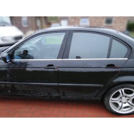 BMW 3 Serisi E46 Sedan Krom Cam Çıtası (4 Parça Paslanmaz Çelik) - 1998-2005 Modeller