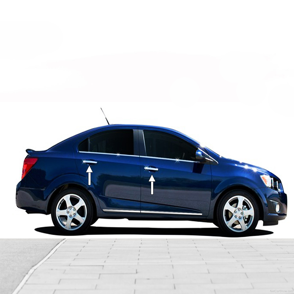 Chevrolet Aveo Sedan Çift Delikli Krom Kapı Kolu (4 Kapı Paslanmaz Çelik) - 2006-2011 Modeller