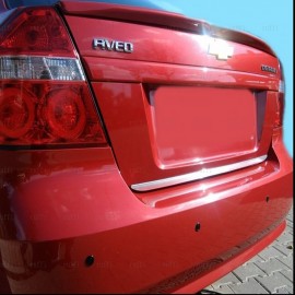 Chevrolet Aveo Sedan Krom Bagaj Alt Çıtası (Paslanmaz Çelik) - 2006-2011 Modeller