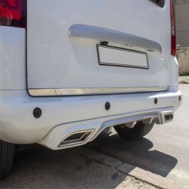 Citroen Berlingo II Mini Van Krom Bagaj Alt Çıtası (Paslanmaz Çelik) - 2008-2018 Modeller